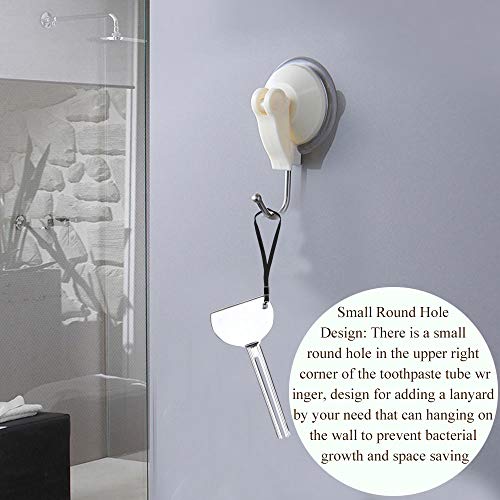 KINDPMA 5pcs Exprimidor Pasta de Dientes Exprimidor de Tubo Squeezer Metal Exprimidor de Pasta Dental Dispenser para Baño Crema Tubos de Pintura Mayonesa Tinte