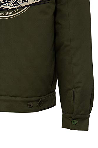 King Kerosin El Caballero Chaqueta, Oliva, L para Hombre