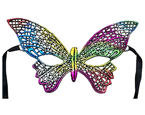 KIRALOVE Máscara Veneciana - Mariposa - Multicolor - macramé - Halloween - Carnaval - Idea de Regalo Original - Hombre - unisexmod 2