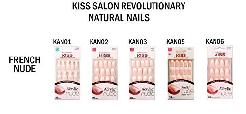 Kiss Salon Acrylic Nude French Nails 28 Count (Cashmere) by Kiss