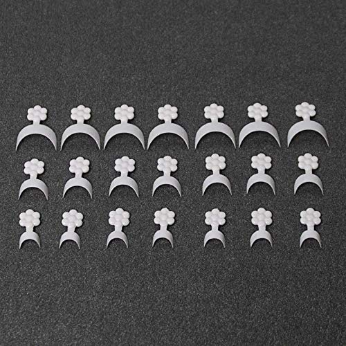 Kit de manicura a prueba de virutas francesas, adhesivos para uñas, arte de uñas, plantilla francesa para gel UV, falsos consejos, decoración de manicura, herramientas de bricolaje (Blanco)