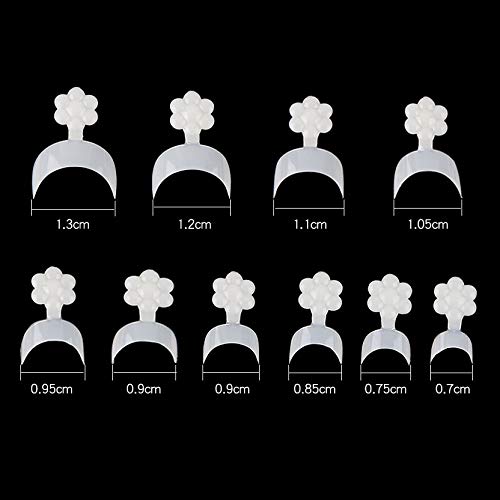 Kit de manicura a prueba de virutas francesas, adhesivos para uñas, arte de uñas, plantilla francesa para gel UV, falsos consejos, decoración de manicura, herramientas de bricolaje (Blanco)