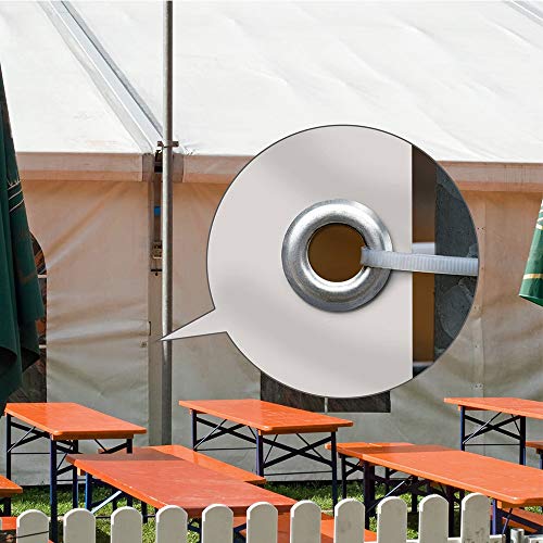 Kit de Ojales, 100 Sets Kit Herramienta de Ojetes, Ojetes Metalicos, 3 Piezas de Herramientas Ojales Kit de Ojales de Arandela De Metal Para Lonas, Telas, Cortinas y Fabricación