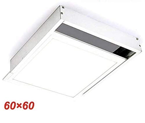 Kit de Panel LED 60x60 cm 40W Blanco frio (6500K) Y el Soporte para instalación en superficie. Todo completo para instalar en superficie.