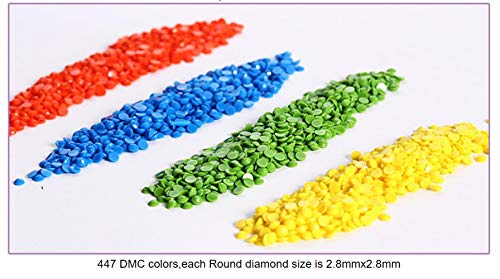 Kit de pintura de diamante de taladro redondo completo 5D Diy, Placa de España, Museo Nacional de Barcelona. España, estilo nórdico sin marco 40x50 cm plmko