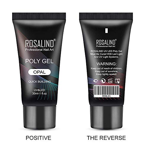 Kit de uñas de Polygel de 2 * 30 ml, kit de extensión de uñas acrílicas de gel de construcción de color blanco rosa, herramientas de uñas de gel profesionales