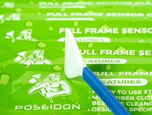 Kit húmedo de Limpieza para Sensor de cámara: 10 hisopos de 24 mm + Líquido Limpiador preaplicado (para réflex Digital o analógica, DSLR, SLR, Full Frame, CCD/CMOS)