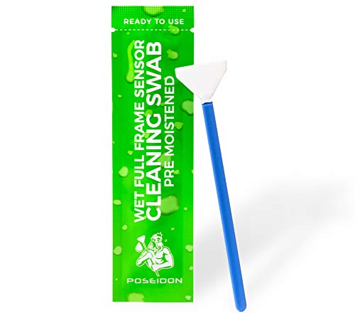 Kit húmedo de Limpieza para Sensor de cámara: 10 hisopos de 24 mm + Líquido Limpiador preaplicado (para réflex Digital o analógica, DSLR, SLR, Full Frame, CCD/CMOS)