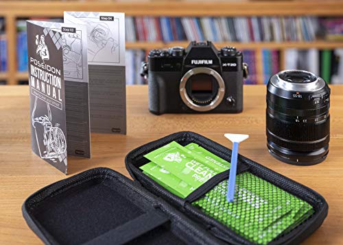 Kit húmedo de Limpieza para Sensor de cámara: 10 hisopos de 24 mm + Líquido Limpiador preaplicado (para réflex Digital o analógica, DSLR, SLR, Full Frame, CCD/CMOS)