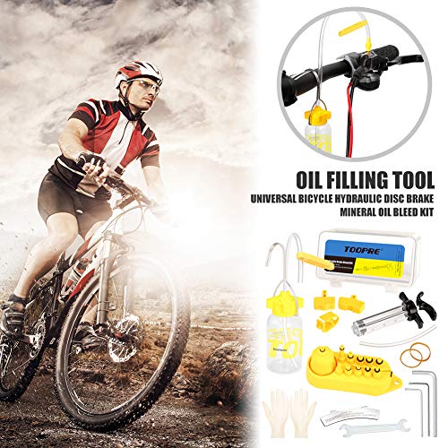 Kit Sangrado Frenos para Shimano,MAGURA, TEKTRO, SRAM,Kit de Purga de Freno de Disco hidráulico, Juego de Herramientas de Purga de Aceite Mineral para Frenos de Bicicleta