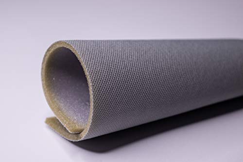 Kit tela para tapizar techo de coche, pegamento alta temperatura y brocha (GRATIS). Tejido gris claro foamizado de 3 METROS de largo x 1,50m de ancho. 2 litros de cola y un pincel para aplicarlo