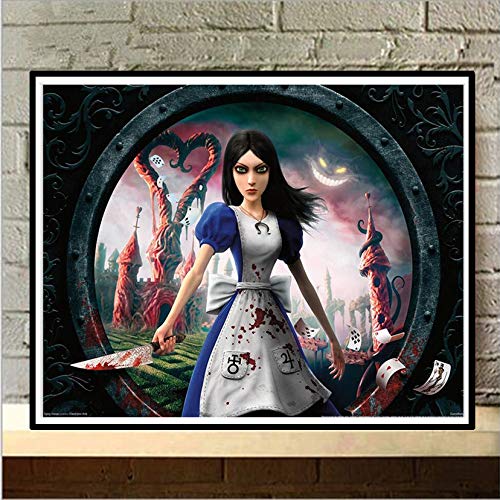 Kits de punto de cruz de pintura de diamantes de bricolaje Cristal de mosaico completo Diamante bordado Alice: Madness Returns Patrones Rhinestone