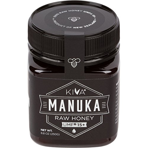 Kiva Miel de Manuka pura (Nueva Zelanda) UMF 15+ certificado, 250 gramos.