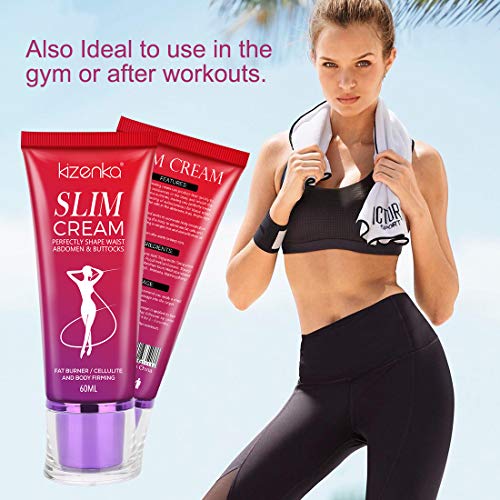 kizenka Crema Caliente Quemador de grasa Crema Adelgazante Vientre, Crema Natural para el Tratamiento de la Celulitis Pérdida de peso para Brazos, Caderas y Cintura Construir el Cuerpo Perfecto - 60ML
