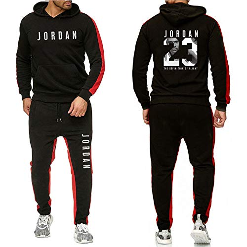 KJYAYA Conjunto De Chándal para Hombre Pantalones De Sudadera con Capucha Jordan # 23 Ropa De Baloncesto Sudaderas con Capucha De Manga Larga Unisex Ropa Deportiva Adecuado para Hombres Mujeres