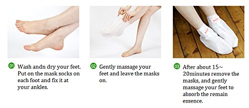 koelf – fusión esencia pie Pack – Líquido máscara hoja – especial – Máscaras De Pies Foot Spa – Calcetines hidratantes para manos y pies bata – crema de pies pie máscara Dead Skin Remover – Pie soaks