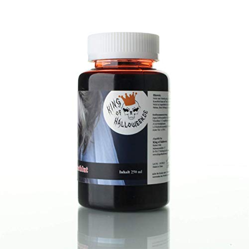 KOH sangre falsa 250 ml sangre de película premium de Halloween, maquillaje de zombis, maquillaje de vampiro, sangre falsa, carnaval