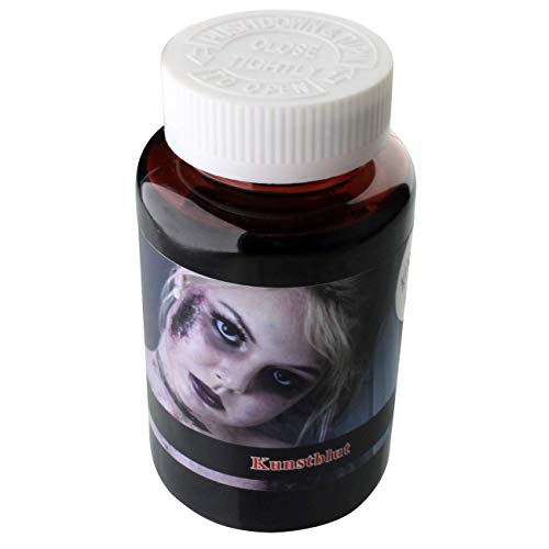 KOH sangre falsa 250 ml sangre de película premium de Halloween, maquillaje de zombis, maquillaje de vampiro, sangre falsa, carnaval