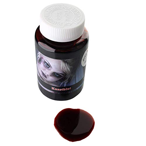 KOH sangre falsa 250 ml sangre de película premium de Halloween, maquillaje de zombis, maquillaje de vampiro, sangre falsa, carnaval