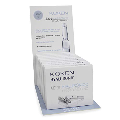 KOKEN Hyaluronic - Ampollas de Ácido Hialurónico concentrado - Efecto rejuvenecedor de tu piel - Serum facial hidratante antienvejecimiento