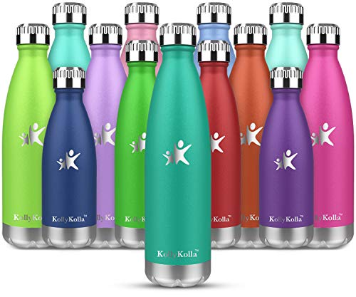 KollyKolla Botella de Agua Acero Inoxidable, Termo Sin BPA Ecológica, Botellas Termica Reutilizable Frascos Térmicos para Niños & Adultos, Deporte, Oficina, Yoga, Ciclismo, (750ml Esmeralda)