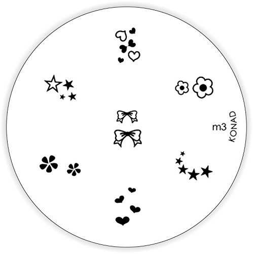 KONAD Placa de Diseños M03 para Estampado de Uñas