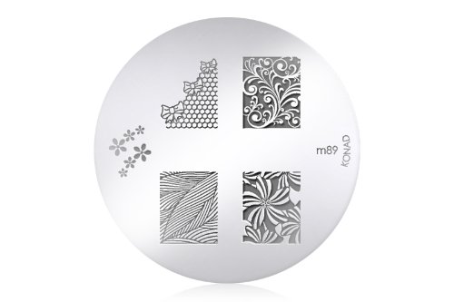 KONAD Placa de Diseños M89 para Estampado de Uñas