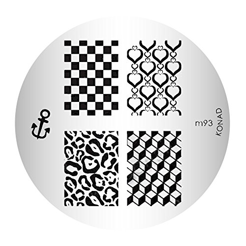 KONAD Placa de Diseños M93 para Estampado de Uñas