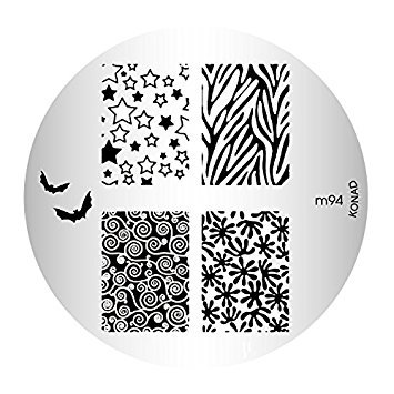 KONAD Placa de Diseños M94 para Estampado de Uñas
