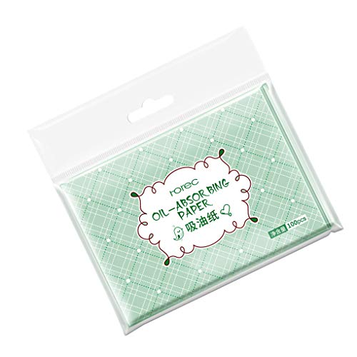 kongnijiwa 100 Hojas/Aceite Facial Bolsa de la Planta Hojas absorbentes Tejidos Aceite secante Papel a la Mano Cara secante Facial Cuidado de la Piel