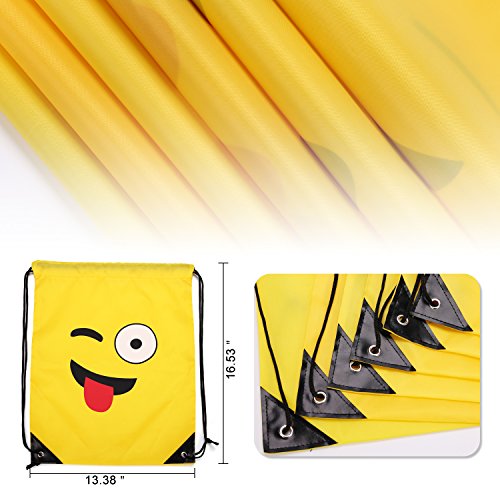 Konsait 70 Pack Emoji Bolsas de Cuerdas, Emoji Llavero, Emoji Pulseras de Silicona Goma, Emoji Tatuajes temporales para piñata artículos de Fiesta de cumpleaños Regalo Juguete for Niños Infantiles