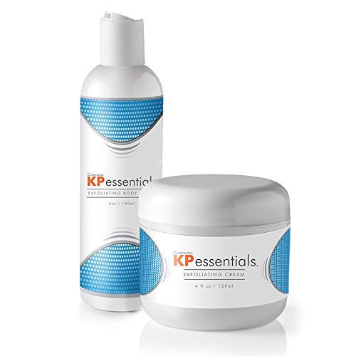 KP Essentials - Set de crema exfoliante y exfoliante corporal Queratosis Pilaris - 10oz