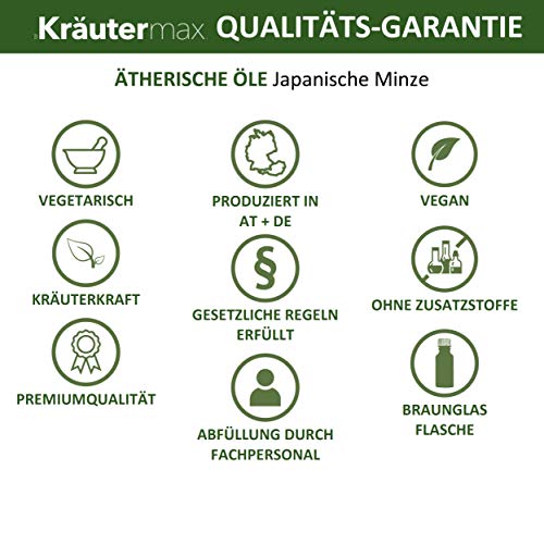Kräutermax Aceite de menta japonesa 1 x 10 ml de aceite esencial