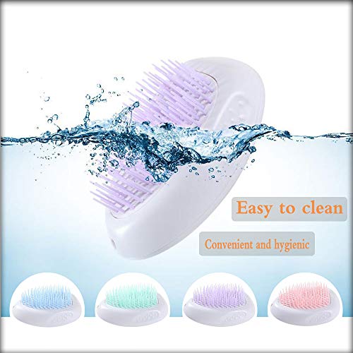 KRIS Cepillo Mascotas,Peine de Limpieza para Mascotas,Cepillo de Baño para Mascotas,Peine para Gatos,Peine para Perros,Cepillo para Mascotas Cepillo para Gatos y Perros (púrpura)