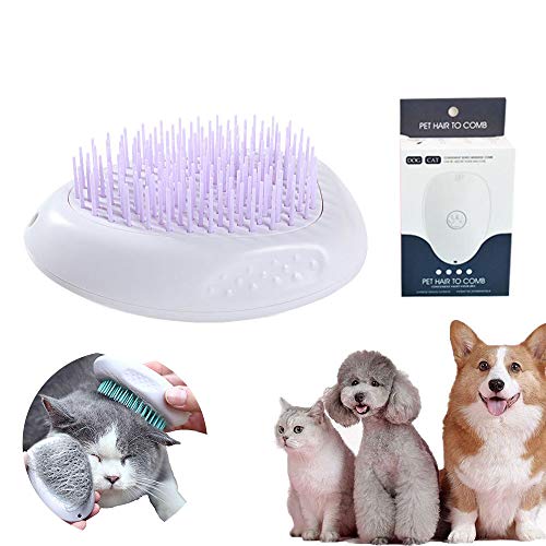 KRIS Cepillo Mascotas,Peine de Limpieza para Mascotas,Cepillo de Baño para Mascotas,Peine para Gatos,Peine para Perros,Cepillo para Mascotas Cepillo para Gatos y Perros (púrpura)