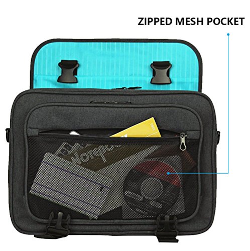 KROSER Maletín para Portátil Bandolera de Mensajero 16" Bolsa para Portátil Hidrófugo Flapover Bolso de Computadora de Negocios con Bolsillos RFID para Empresa/Universidad/Hombres/Mujeres
