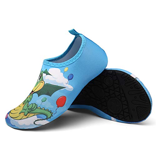 KUBUA Niños Niñas Zapatos de Agua Calcetines Zapatillas de Deporte Descalzos Aire Libre Snorkel Bucear Surf Mar Deportes Acuáticos Escarpines Piscina Playa Yoga Secado Rápido 32/33 EU