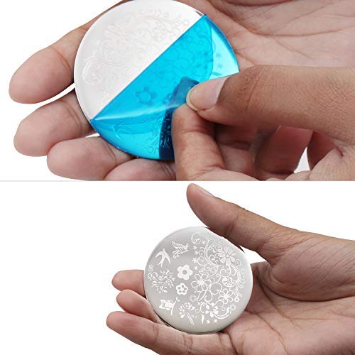 Kurtzy Plantilla Estampado de Uñas - 30 Placas Uñas con Varios diseños - Fiestas, Sirenas, Gatos - Placas Estampacion Uñas con Raspador de Plástico, Sello de Goma y Organizador