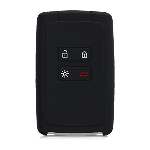 kwmobile Funda Compatible con Renault Llave de Coche Smart Key de 4 Botones (Solo Keyless Go) - Carcasa Protectora Suave de Silicona - Varias Estrellas
