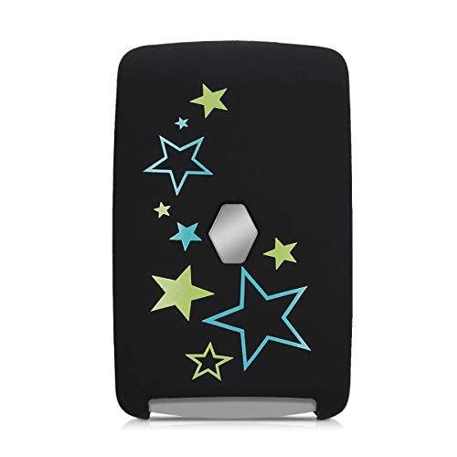 kwmobile Funda Compatible con Renault Llave de Coche Smart Key de 4 Botones (Solo Keyless Go) - Carcasa Protectora Suave de Silicona - Varias Estrellas
