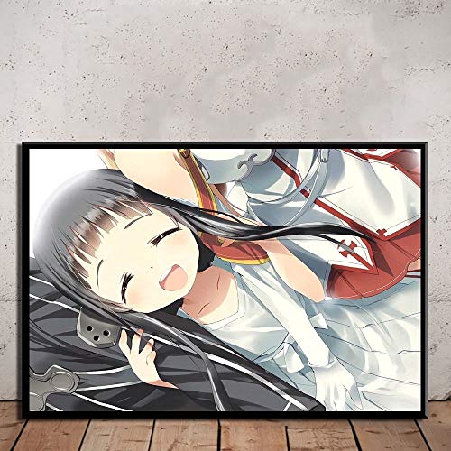 KWzEQ Imprimir en Lienzo Anime Dibujos Animados Carteles y Fotos decoración de la Pared decoración para Sala de arte60x90cmPintura sin Marco