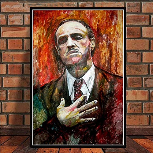 KWzEQ Imprimir en Lienzo Estrella de Cine para decoración de Paredes póster Sala de Estar pósters y decoración50x60cmPintura sin Marco