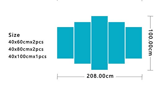 Kxoosovs® 5 Piezas De Arte De Pared 200X100Cm Sala De Estar Faro Molino De Viento Cuadro De Arte De Pared Pintura De Lienzo De Múltiples Paneles Impresiones En HD Decoración De Ilustraciones En Color