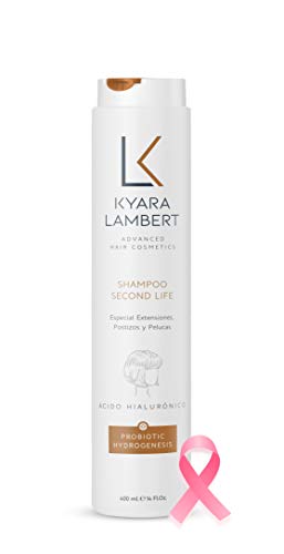 Kyara Lambert - Shampoo Second Life con Ácido Hialurónico, 400ml | Champú Especial para Extensiones, Postizos y Pelucas | Champú Dermoprotector