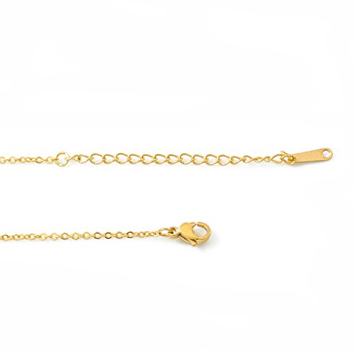 Kyra Collar con Nombre Personalizado, Cadena Ajustable, Chapado en Oro de 18 Quilates
