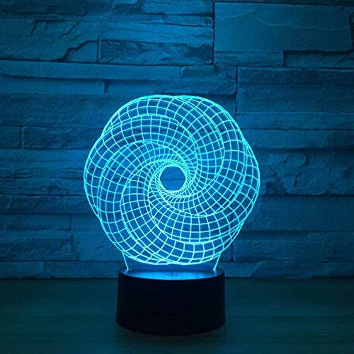 L¨¢mpara de ilusi¨®n 3D abstracta Luz de noche LED Gr¨¢ficos 3D L¨¢mpara de atm¨®sfera acr¨ªlica Iluminaci¨®n de novedad Decoraci¨®n para el hogar