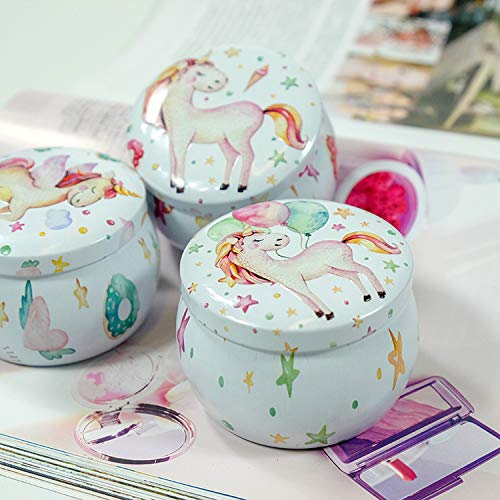 LA BELLEFÉE 3 Unicornio Velas Perfumadas Aromáticas Juego de Regalo Aromaterapia 100% Cera de Soja Natural, Incluye una Tarjeta de Felicitación, Fantasía, Milagro