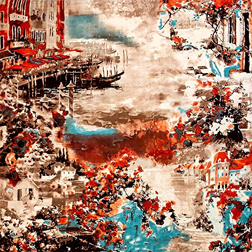 La Bufanda de Seda Tinta de Seda Grande de Agua de la Mujer de la impresión de la Cabeza Bufanda Bufanda Cuadrada de Seda 130 cm para Regalos del día de la Madre Mujeres Grande