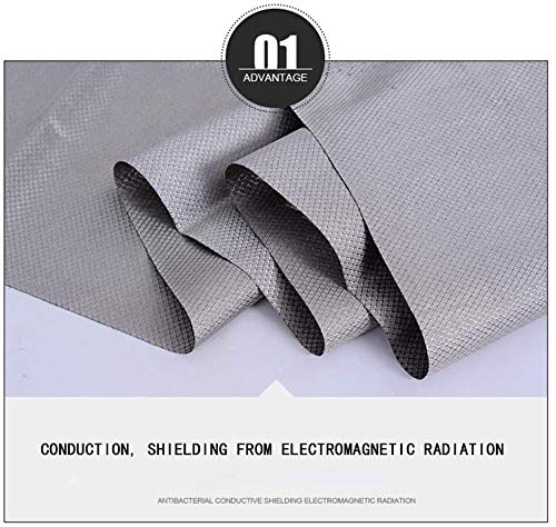 La Fibra De Plata RFID Anti-interferencia Anti-radiación De Diamante del Enrejado De La Tela, Plata Diamante Tela del Enrejado, Utilizado For La Fabricación De Ropa Interior Cortinas (Color : 1m)