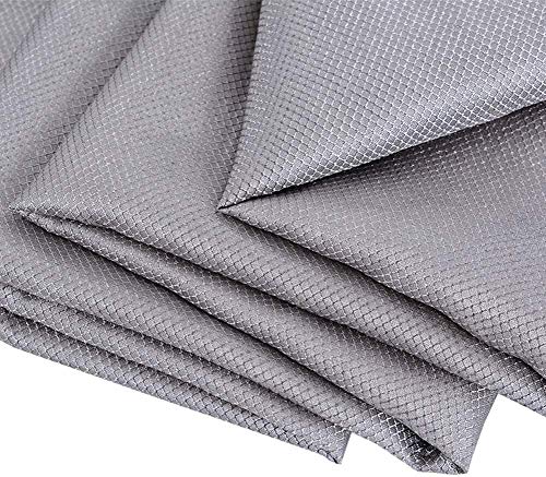 La Fibra De Plata RFID Anti-interferencia Anti-radiación De Diamante del Enrejado De La Tela, Plata Diamante Tela del Enrejado, Utilizado For La Fabricación De Ropa Interior Cortinas (Color : 1m)